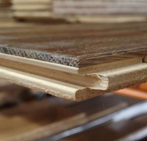 Engineered Timber layers, cross-sectional view