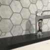 Hexagon Honed Mosaic Bianco Carrara Hex 75mm Lifestyle